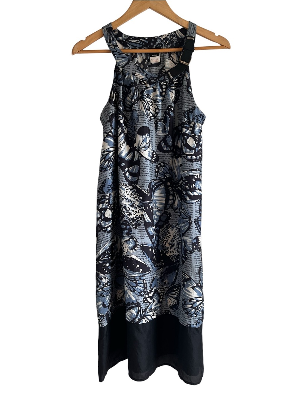 Miss Sixty Y2K vintage silk butterfly Print halter dress excellent condition